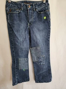 lei Jeans Girls Blue Denim Embroidered / Patch Look Size 10 regular - Picture 1 of 8