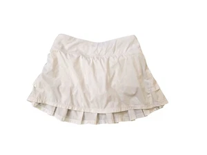 Girls Ivivva By Lululemon White Tennis Skort Size 10 Athletic Gym Sporty Summer - Picture 1 of 3