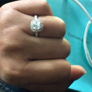 Tiffany & Co. Engagement Ring Box with Outer Box, Pouch, Certificate, Folder - Picture 1 of 5