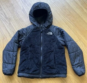 THE NORTH FACE Reversible Fleece Jacket Girls Size XXS 5 Black - Picture 1 of 8