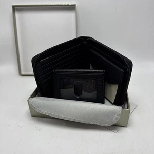 Levenger schwarze Leder-Geldbörse mit Reißverschluss AL12895NM neu im Karton - Bild 1 von 13