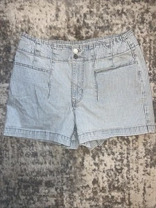 Maurice’s Jean Shorts Stripes Size 12 - Picture 1 of 5