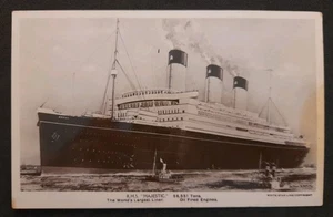 Postal White Star Line RMS Majestic Old RP C.R.Hoffmann - Imagen 1 de 2