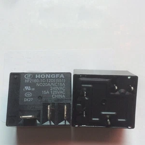 2PCS HongFa HF2160-1C-12DE 12VDC 15A 240VAC Power Relay 5 Pins - Foto 1 di 1