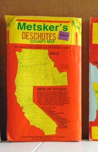 Early 1990's Metsker Map of Deschutes County, Oregon - Picture 1 of 1