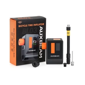 AUXBEAM 120PSI Electric Bicycle Tire Pump Presta Schrader Dual Valve Road Bike - Picture 1 of 12