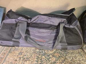 Eddie Bauer Rolling Duffle Bag Large Black Canvas Travel Luggage Carry On - Picture 1 of 8