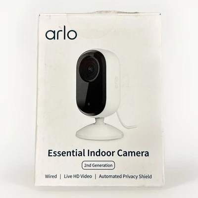 Arlo Essential Indoor 2nd Gen Wired Security Camera White - New - Image 1 of 4