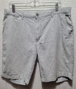 Goodfellow & Co Every Wear Chino Shorts Mens Size 34 Heather Gray Linen Blend - Picture 1 of 11