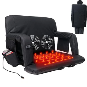 Silla blanqueadora plegable de 21/25 pulgadas con asientos de estadio de masaje térmico SLSY de 3 niveles - Imagen 1 de 58
