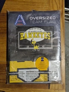 Team Sports America - University of Iowa Hawkeyes Leinen Nachlass Flagge - 36 x 52 Zoll - Bild 1 von 6