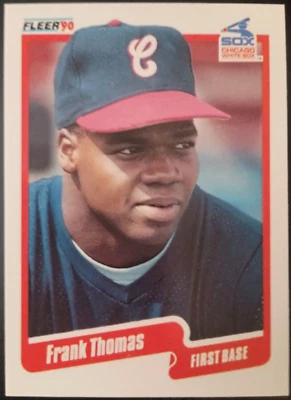 Frank Thomas 1990 Fleer Update RC Wrong Back Error not leaf - Image 1 of 2