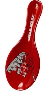 STAR WARS SPOON REST SWORD BATTLE “IT’S USELESS TO RESIST” NEW CERAMIC LUCASFILM - Imagen 1 de 7
