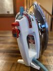 Vintage Sunbeam Steam Clothes Iron ~ WORKS ~ Heavy Metal ~ Teal ~ Fabric Cord ~