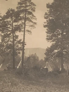 1910 Orig Folio Prior Amoco Oil Art Collection Edward Curtis Photo Flathead Camp - Picture 1 of 17