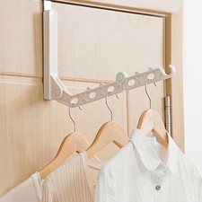 5 Hole Rack Door Hanging Clothes Hanger Foldable Storage Organizer Drying Home