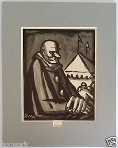 "Old Clown" Drawing by Peter Arno - from 1949 Book - Matted to 11" x 14"... - Picture 1 of 2