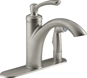 Grifo de fregadero de cocina Linwood K-R29671-VS, acero inoxidable vibrante - Imagen 1 de 8