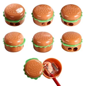6 PCS Pencil Sharpeners Cute Pencil Sharpener for Kids Creative Hamburger Pen... - Picture 1 of 7