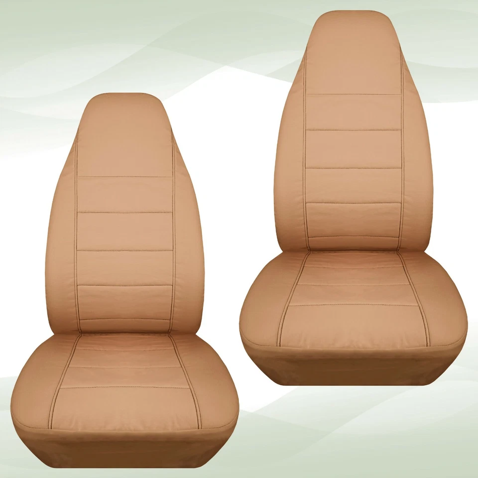Front set car seat covers fits Ford Explorer 1991-2002  solid tan - Image 1 of 1