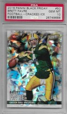 2016 Brett Favre POP 1 PSA 10 Panini Black Friday Cracked Ice Packers 