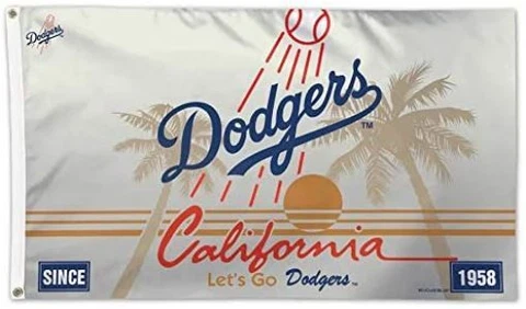 Los Angeles Lets Go Dodgers California State Flag 3x5ft - LA BASEBALL MLB Cover
