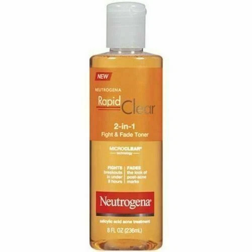 Neutrogena Rapid 2-in-1 Fight and Fade Salicylic and Glycolic Acid Toner for Acne - 8oz