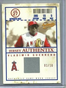 Vladimir Guerrero 2005 Fleer Authentic Game Used Jersey #01/10 - Picture 1 of 1