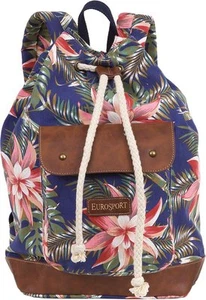 EuroSport Floral Backpack Canvas Bag B714 Rucksack Travel Sport Camping School - Picture 1 of 3