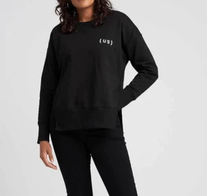 Universal Standard Pullover Sweatshirt schwarz hoher niedriger Saum Größe Medium - Bild 1 von 10