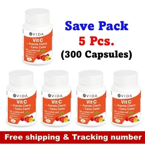 5x VIDA Vit C Acerola Cherry & Camu-Camu Extract Boost immunity Antioxidants - Picture 1 of 12