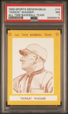 1968 recuerdos deportivos equipo de béisbol de todos los tiempos #14 Honus Wagner PSA 7 casi nuevo Foto 1 de 2