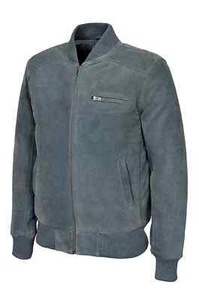 Handmade Genuine Men's Suede Jacket Gray Leather Real Lambskin Stylish Soft - Picture 1 of 6
