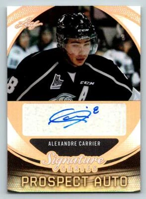 2015-16 Leaf Signature  AUTO #SPAC1 Alexandre Carrier* *#/109 (ref 209606) - Image 1 of 2