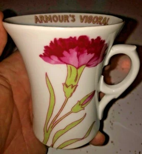 1895 Antique Victorian ARMOUR'S VIGORAL Vitamin Medicine ADVERTISING CHINA CUP  - Picture 1 of 11
