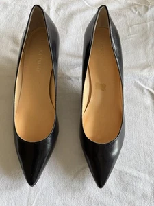 Ivanka Trump Black Leather 2 Inch Heels Pumps 10 M - Picture 1 of 8