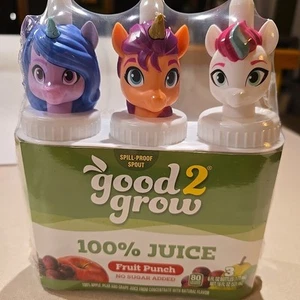 Good 2 Grow Juice W/ Toppers Sealed 3 Pack 6oz Each Fruit Punch My Little Pony - Picture 1 of 7