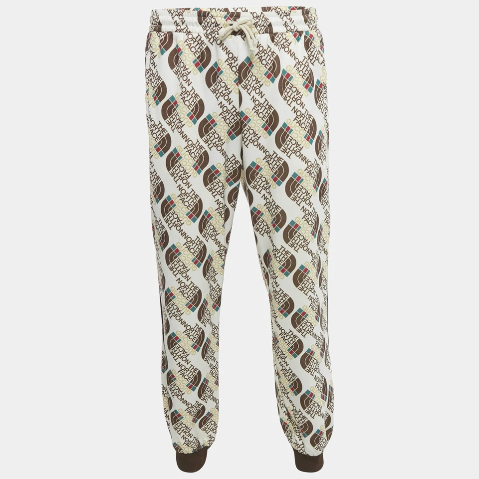 Calça lounge Gucci x The North Face estampa logotipo mistura de algodão malha G - Imagem 1 de 4