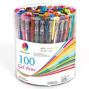 Smart Color Art 100 Colors Gel Pens Set for Adult Coloring Books Drawing Paintin - Picture 1 of 7