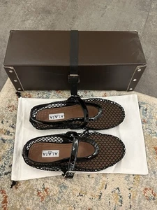 Alaia Mesh Ballet Flat Black EU 38 Black NEW WITH BOX - Picture 1 of 10