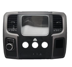 2016 DODGE RAM 1500 CENTER DASH RADIO TRIM SURROUND BEZEL PANEL W/VENTS&GEARS - Picture 1 of 17