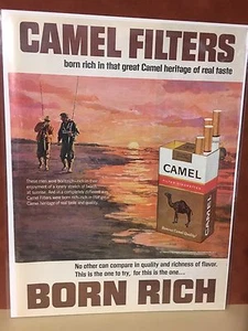 Anuncio impreso vintage 1966 "Born Rich" cigarrillos camel - Imagen 1 de 1