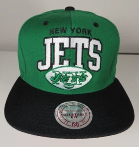 New York Jets Arch NFL Snapback Hat Mitchell & Ness Vintage Collection 100% Wool - Picture 1 of 10