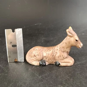 Ersatzkrippenstück: Esel, handbemalte Keramik - Bild 1 von 3