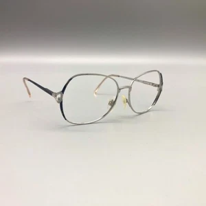 Safilo Elasta 4557 Vintage Silber Brille Oversized Vollrand Gestell 54-15-135 - Bild 1 von 16