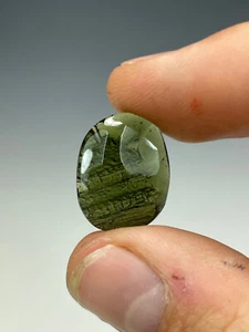 2.17g MOLDAVITE cabochon one side polished #CM25 - Picture 1 of 3