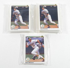 Lot of (100+) 1990 Upper Deck Jose Canseco #66 & Mark McGwire #171