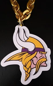 New Minnesota Vikings Necklace Chain 34 inches BIG 3D Foam Logo - Picture 1 of 8