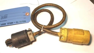 10A Electric Plug Hubbell Twist Lock Male to 115v Female adapter Turn &Pull 480v - Picture 1 of 5