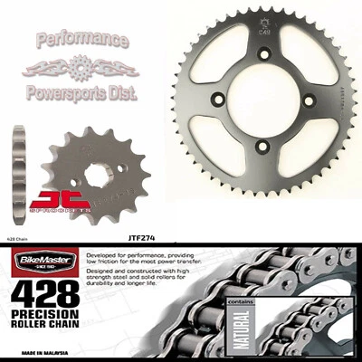 HONDA XR100R 1985 - 2003 BIKE MASTER HD CHAIN & AND JT SPROCKETS 14/50 SET KIT - Image 1 of 4